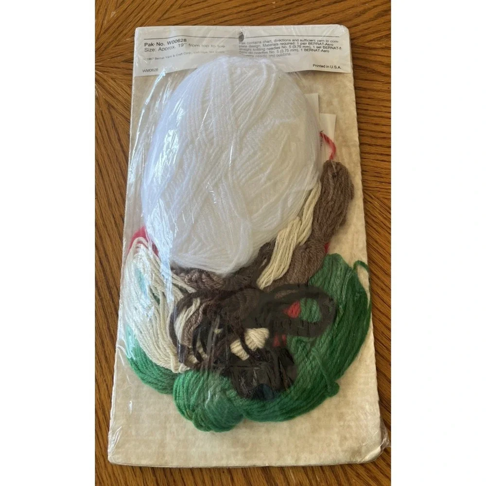 Bernat Christmas Stocking Kit Knit Knitted 1980s First Hobby Horse NEW Vintage